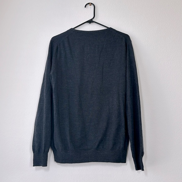 J. Crew Merino Wool Cardigan, Charcoal, Size M - Picture 4 of 5